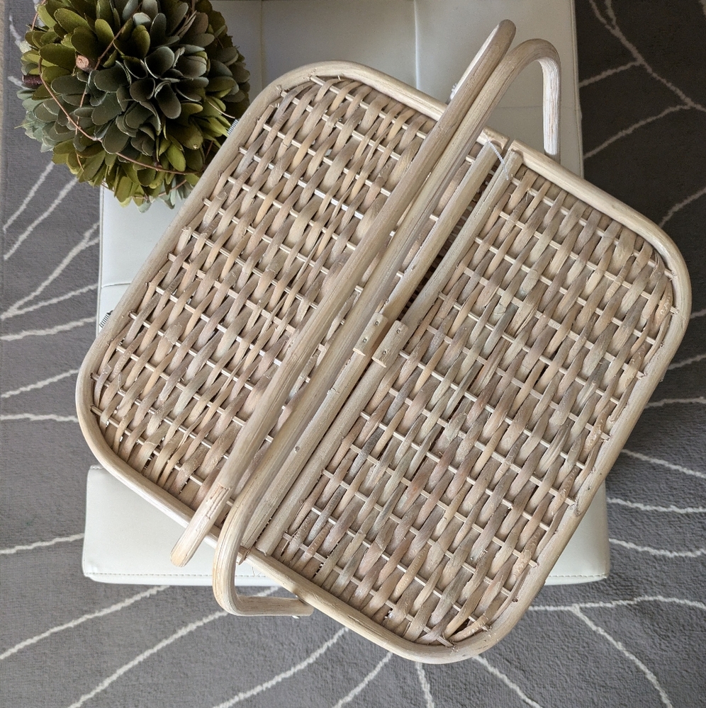 Whitewash Cottage Core Basket